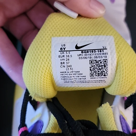 Nike Air7c React Airmax Bright Violet. Size 6Y or women's 7.5. Like new! - Picture 9 of 11